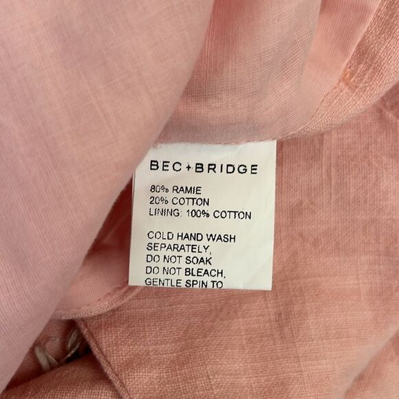 NWOT Bec & Bridge Bonnie Ramie Twist Front Cropped Tank Top in Peony size 10 - Picture 13 of 13